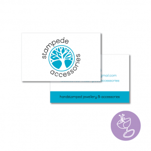 stampede accessories business card design by radge design