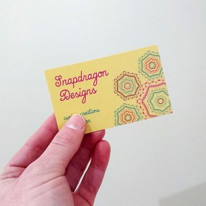 business card incorporating surface pattern design