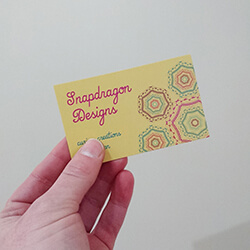 Pattern and business card design for Snapdragon Designs
