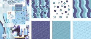 surface pattern designs from collage