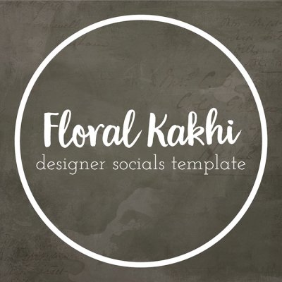 floral kakhi earthy inspired template for social media