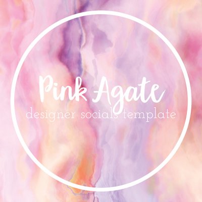 pink agate a romantic social media template