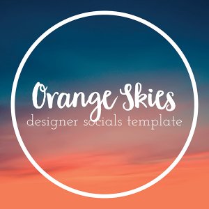 orange blue template for social media