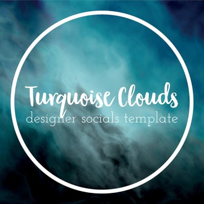 turquoise clouds templates for quote posts