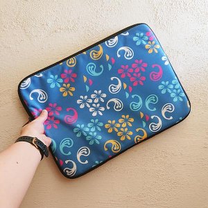 floral clash laptop sleeve design