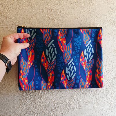 snakeskin inspired pattern on a pouch