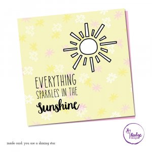 sunshine sparkles quirky greeting card