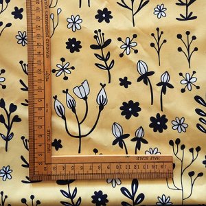 sunny fabric design with floral motif