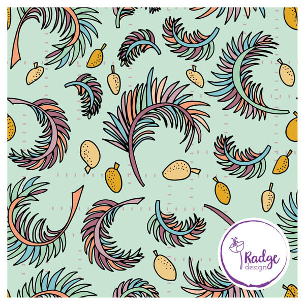 tropical papaya a tropical inspired fabric design