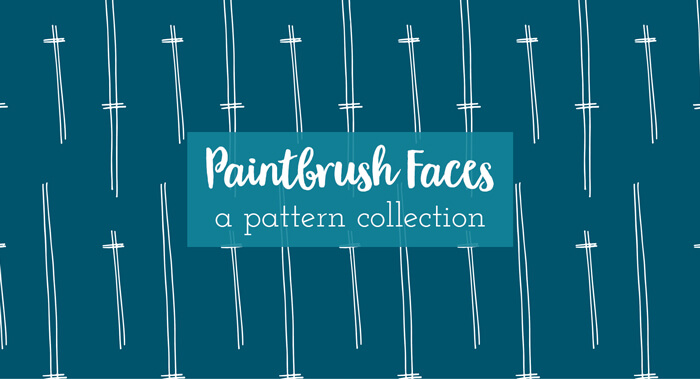 paintbrush faces a pattern collection