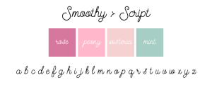 colours and fonts to suit a warm vintage feminine brand