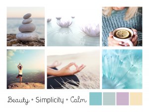 moodboard beauty simplicity calm to suit day spa or yoga studio